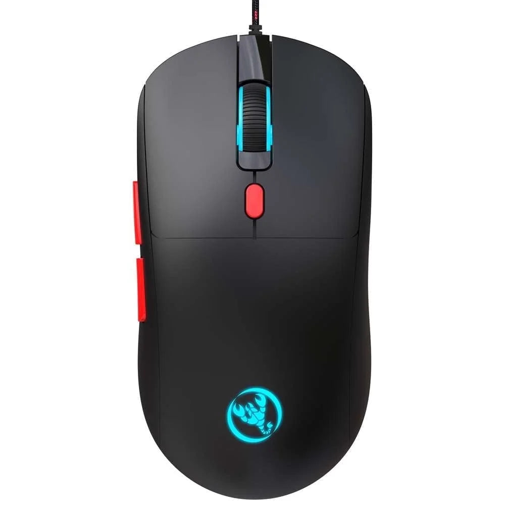 USB Wired Gaming Mouse,Usb Computer Mouse with 4 Adjustable DPI, RGB Backlit LED, Side Buttons, Ergonomic Design Mice for PC, Laptop, Windows, Mac, Vista, Linux, Gamer,Black